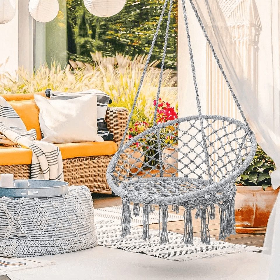 Садова гойдалка-гамак GardenLine Grey