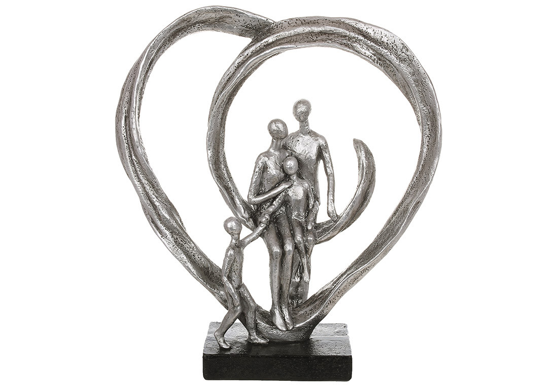 Статуетка подарункова Серце Сім'ї 23х26 см 1K07-818 полістоун