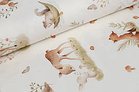 Ранфорс 240 см Звірята, гілочки, грибочки digital