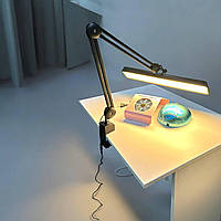 Лампа настільна на струбціні з регулюванням яскравості чорна