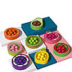 Розвиваюча настільна іграшка монтессорі дитині 2в1 магнітна гра Лудо Кольоровий сортер мозаїка збери кульки, фото 6