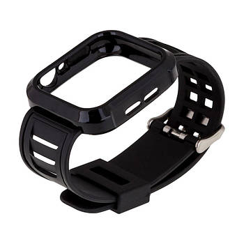 Ремінець для Apple Watch Band Silicone Shine + Protect Case 44mm Black