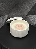 Велика соєва свічка в кашпо з кришечкою