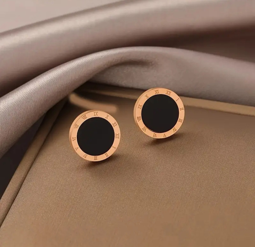 Сережки пусети 11 мм з медичної сталі Stainless Steel Рожеве золото код 2960