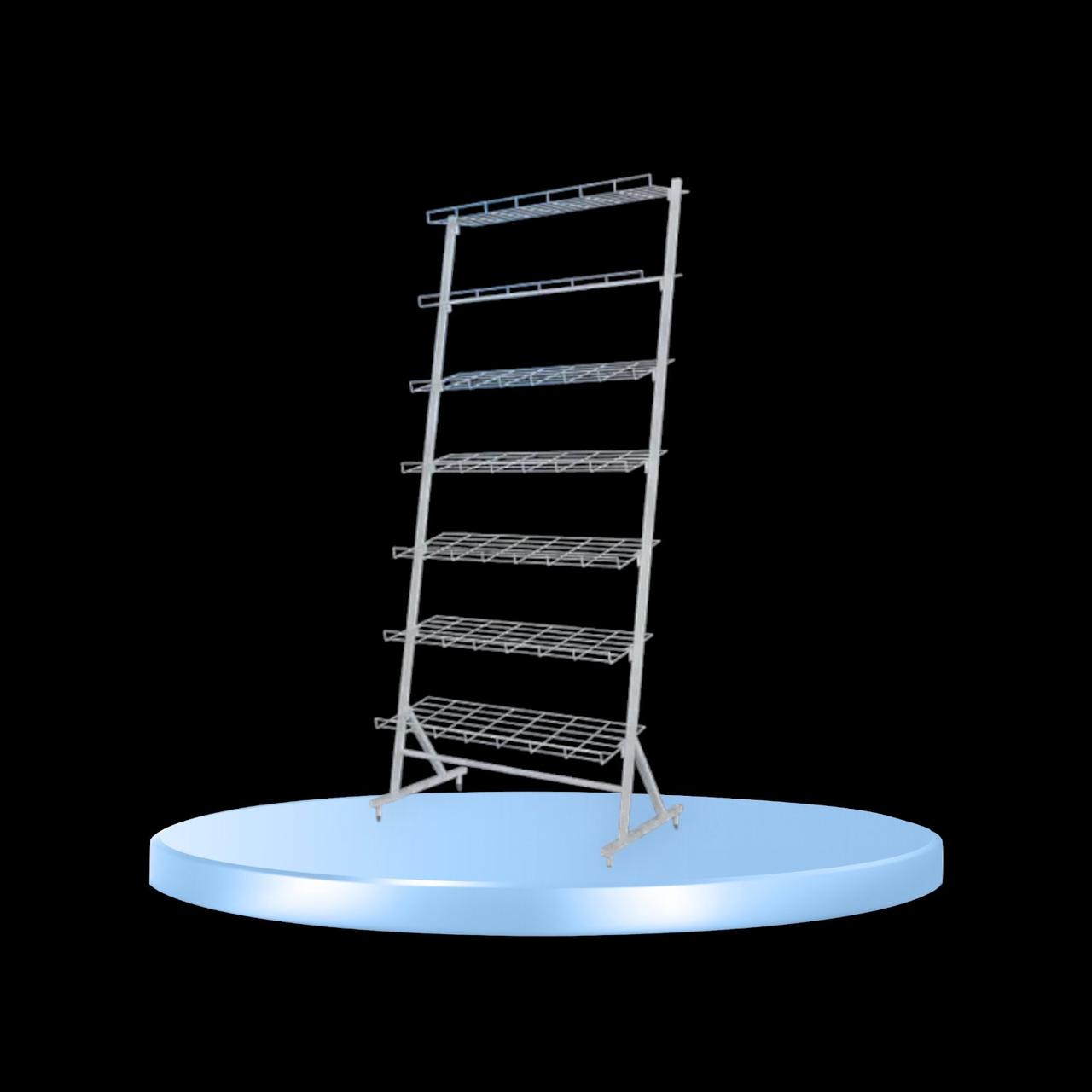 Стійка для Взуття торговельна 7 полиць 70 см метал, фото 1