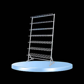 Стійка для Взуття торговельна 7 полиць 90 см метал