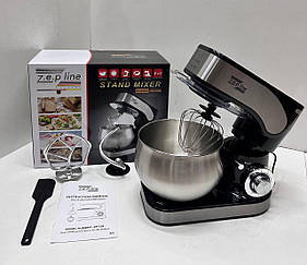 Планетарний міксер тістоміс з чашею 6 л Кухонний комбайн міксер Zepline ZP-136 3500 Вт