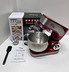 Планетарний міксер тістоміс з чашею 6 л Кухонний комбайн міксер Zepline ZP-136 3500 Вт