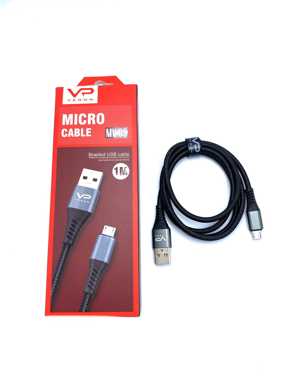Кабель Veron Braided MV09 Micro 2.4A 1m (MV-09) chk