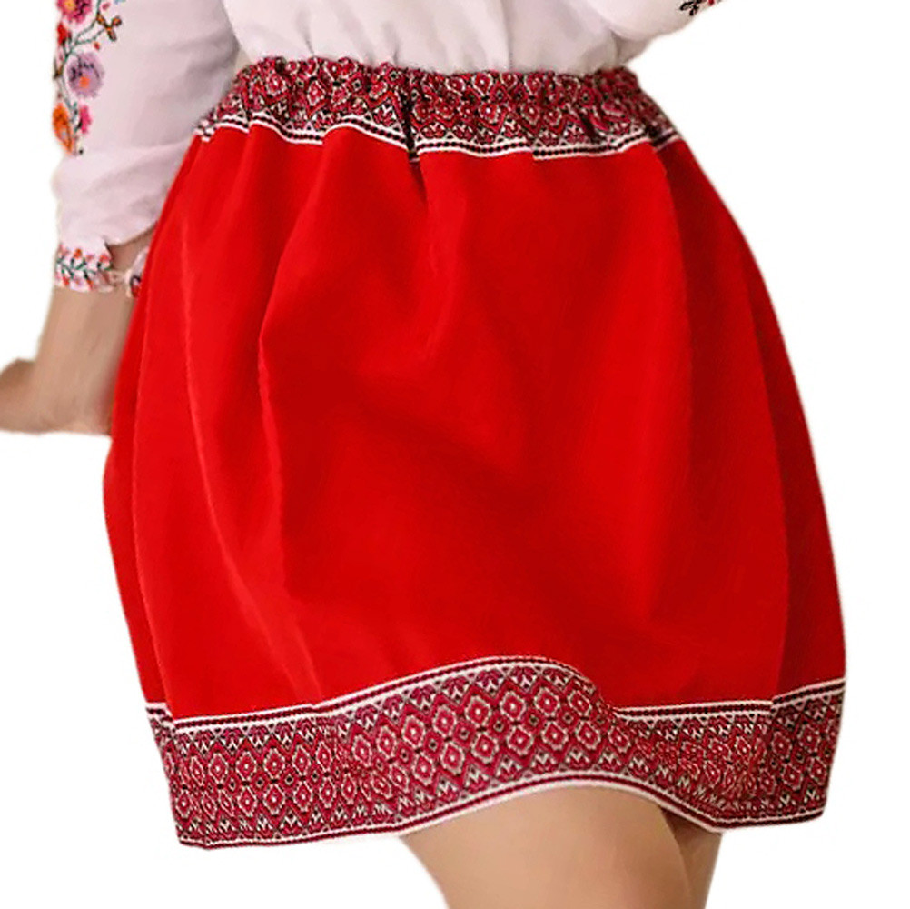 Дитяча спідничка до вишиванки червона 116, 122, 134, 140
