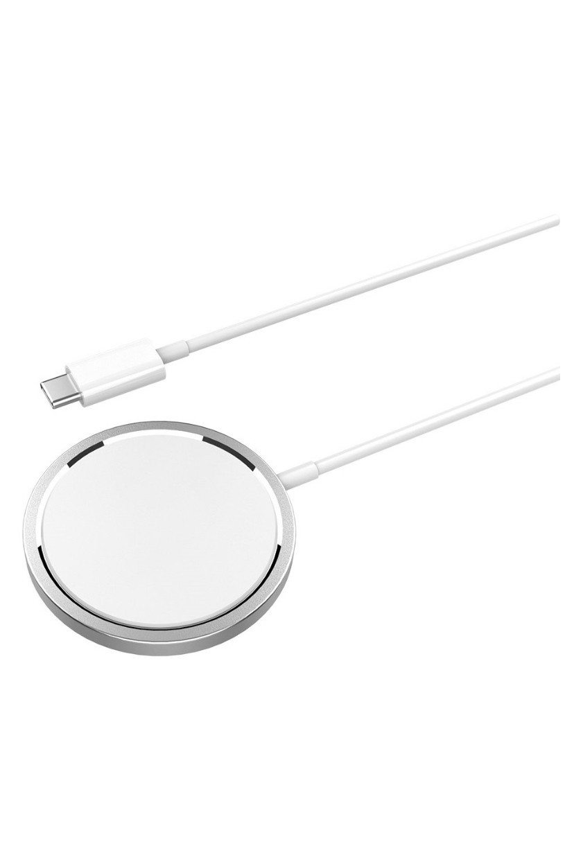 Бездротовий зарядний магнітний пристрій Magsafe 20W швидка зарядка White (50629419) chk