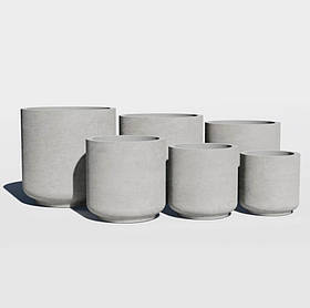 Бетонні вазони "Комо" (Д35-60 см) кашпо для квітів, кущів та дерев, для вулиці, саду, дачі та тераси