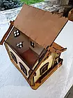 Декоративна дерев'яна підставка для пляшки Будиночок зі стопками, Хатинка, фото 4