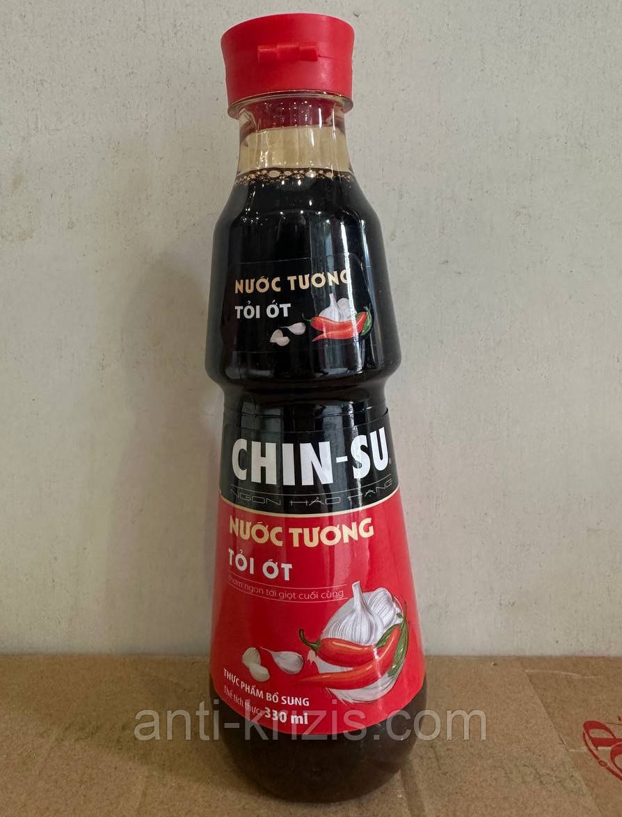 Соєвий соус CHIN-SU гострий, 330 мл (В'єтнам), 100% оригінал, фото 1