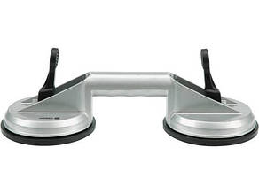 Присосок для монтажу скла подвійний VOREL: d= 115 мм, m = 70 кг, алюміній