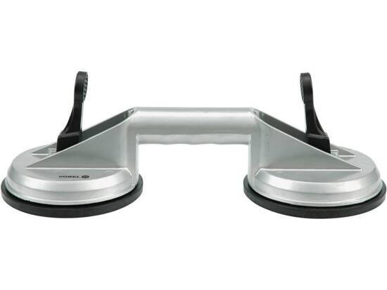 Присосок для монтажу скла подвійний VOREL: d= 115 мм, m = 70 кг, алюміній, фото 1