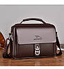 Чоловіча сумка Kangaroo ділова коричнева, фото 3