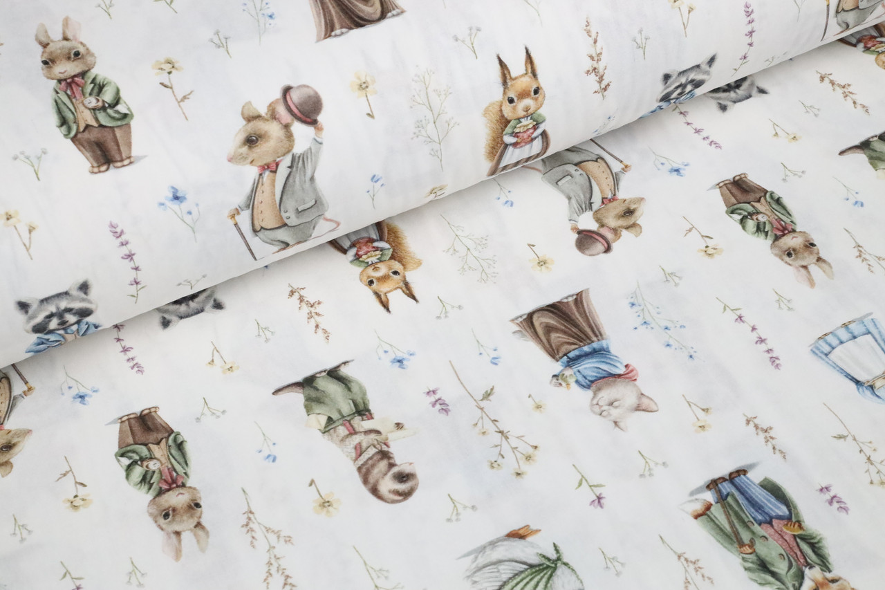 Ранфорс 240 см Звірята у вбраннях digital