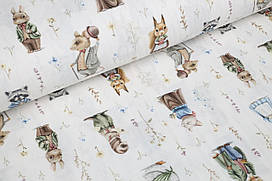 Ранфорс 240 см Звірята у вбраннях digital