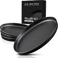 HILDE HOME SPACE® - Набір із 4 тарілок із переробленого пластику, діаметр 20 см, багаторазові, пластикові