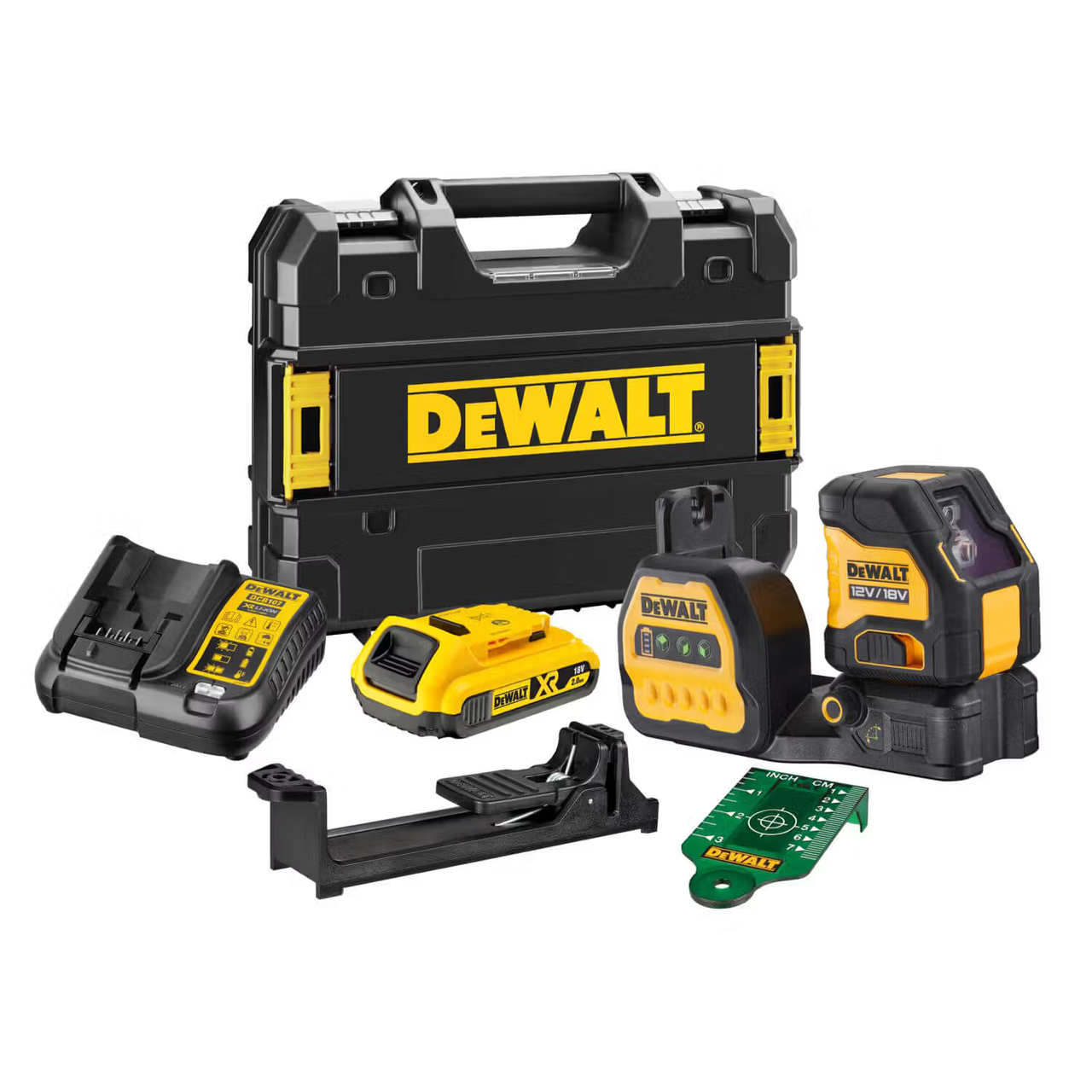 Професійний рівень лазерний лінійний DeWALT DCE088D1G18 : з АКБ, 30м, 2 промені зелені