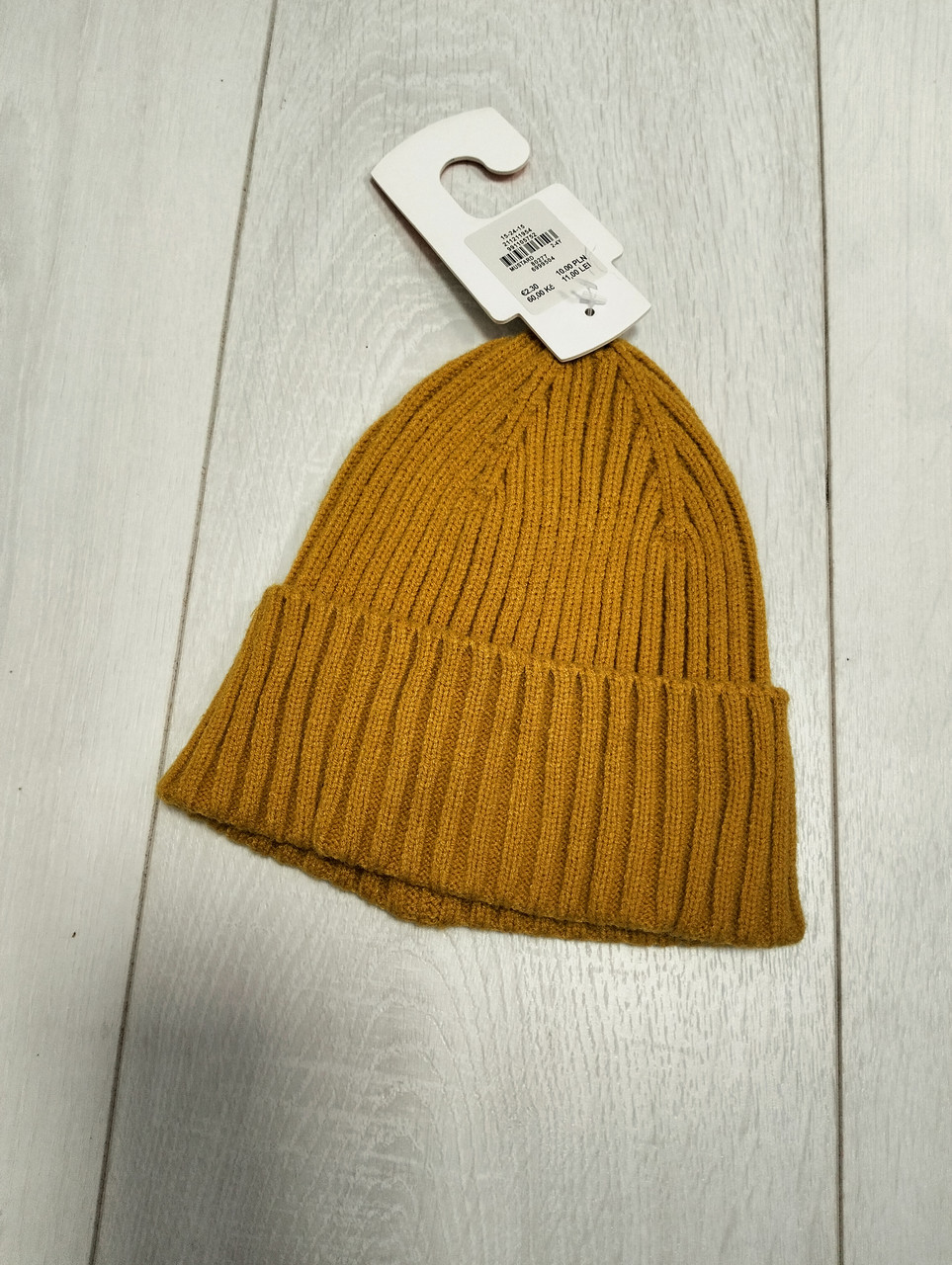 Шапка ребристої в'язки жовта Primark 2-4 роки, фото 1