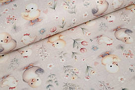 Ранфорс 240 см Курчатка, квіти digital