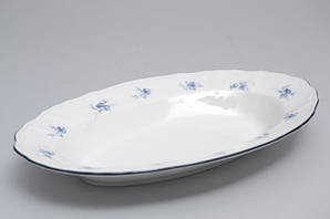 Блюдо овальне 36 см Thun Bernadotte синя квіточка 6452071