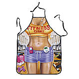 Фартух з приколом Fitness girl 75 на 60 см різнобарвний, фото 3