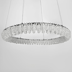 Кільцева кришталева люстра в хромі Ø 80 см 33038-800 CH
