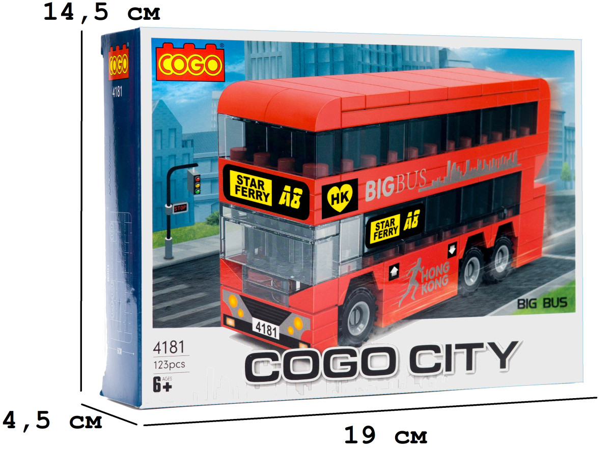 Конструктор "Місто" (123 елм.) Великий автобус / COGO  4181