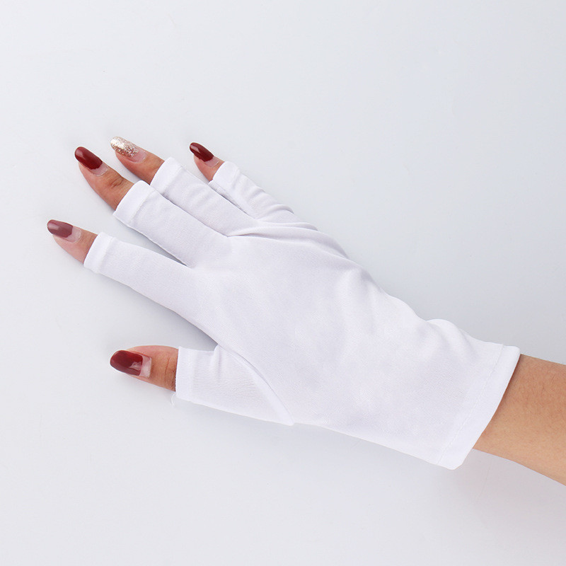 Рукавички для захисту рук від ультрафіолету при сушінні гель-лаку 22 на 10 см білі 29308, фото 1