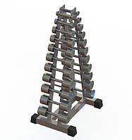 Хромовані гантелі зі стійкою TC135