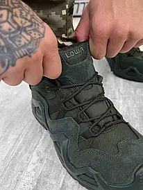 Військові кросівки lowa олива, тактичні кросівки хакі Gore-Tex, армійські кросівки літні ссу