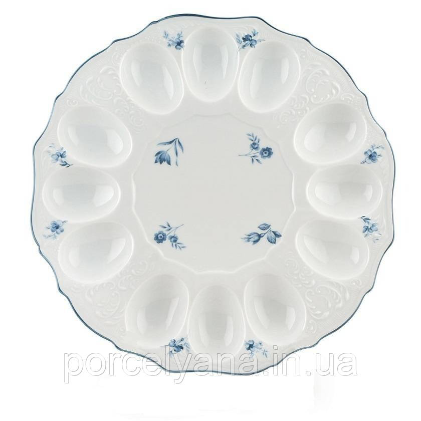 Блюдо для яєць 27 см Thun Bernadotte синя квіточка 6452071, фото 1