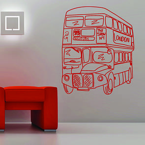 Вінілова інтер'єрна наклейка Лондонський автобус, 970х1200 мм