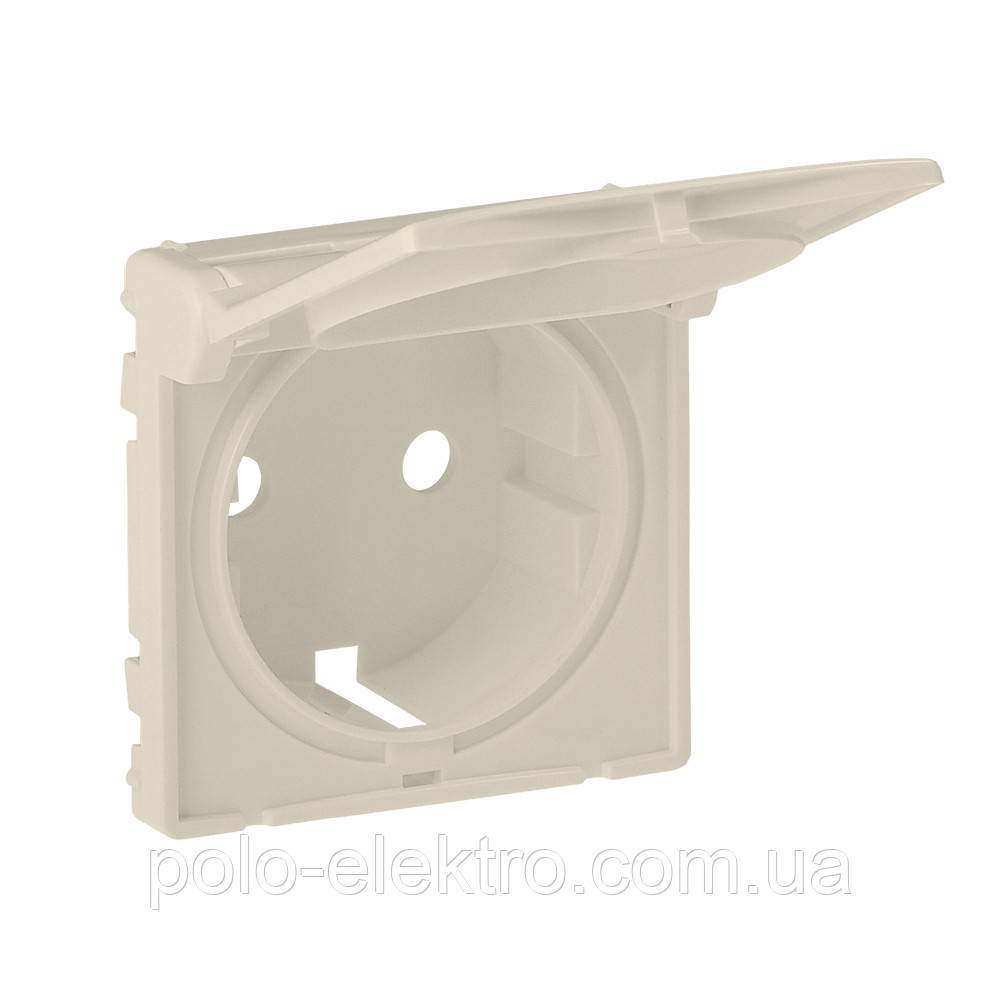 Лицьова панель розетки 2кл.+3 з кришкою слонова кістка Valena Life/Allure Legrand