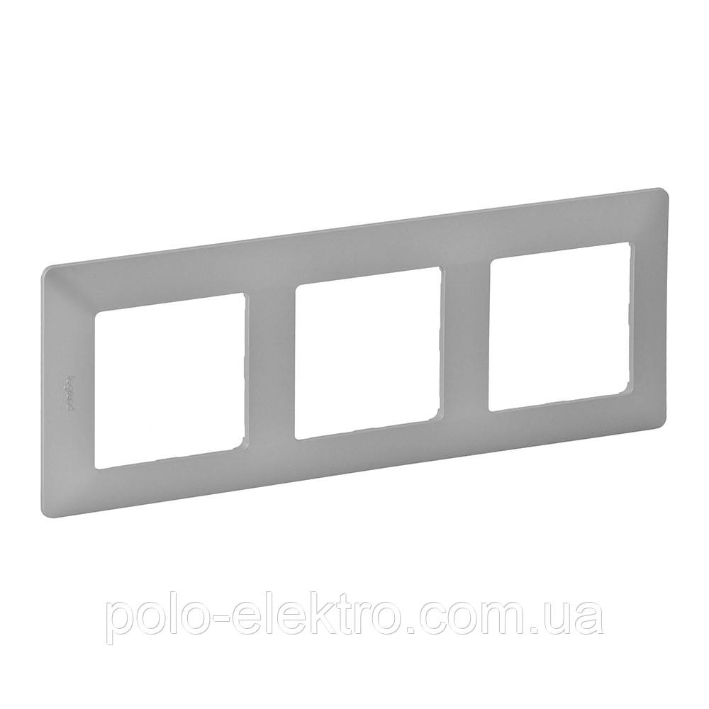 Рамка 3 пости алюміній Valena Life/Allure Legrand