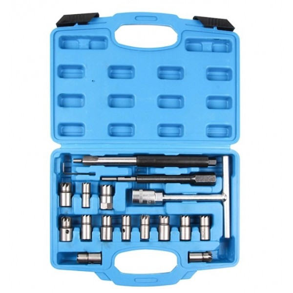 Комплект фрез для чищення сідниць форсунок 19ед. VT01765