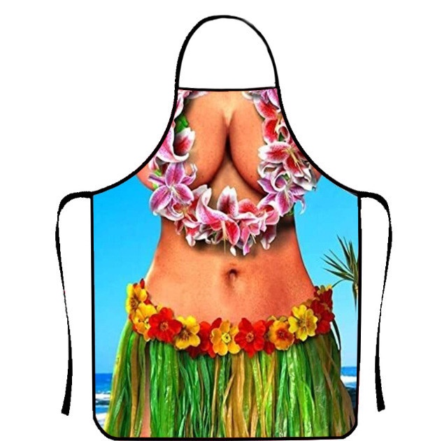 Фартух з приколом для жінок Гавайський 73 на 57 см різнобарвний, фото 1