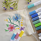 Акрилові маркери для малювання 12 шт, у кейсі, Water color pen 655 / Акрилові фломастери / Набір маркерів, фото 2