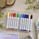 Акрилові маркери для малювання 12 шт, у кейсі, Water color pen 655 / Акрилові фломастери / Набір маркерів, фото 4