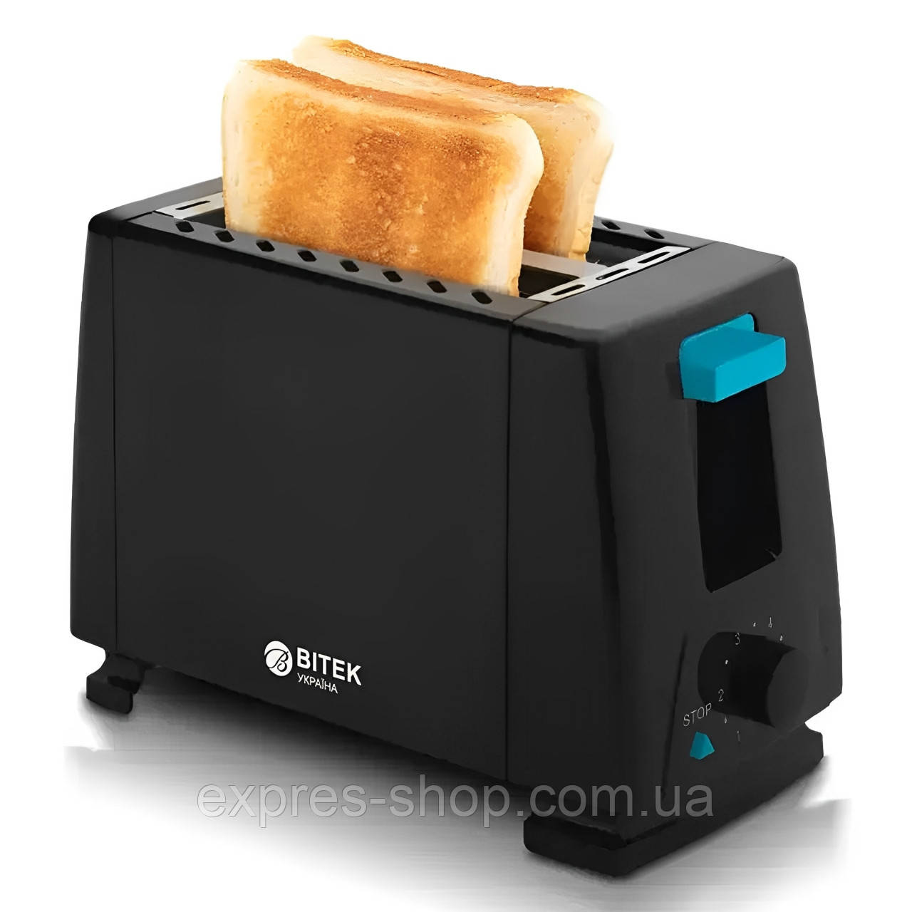 Тостер на 2 тости, 1000Вт, BITEK BT-263 / Електричний тостер для хліба / Подвійний тостер / Тостерниця, фото 1