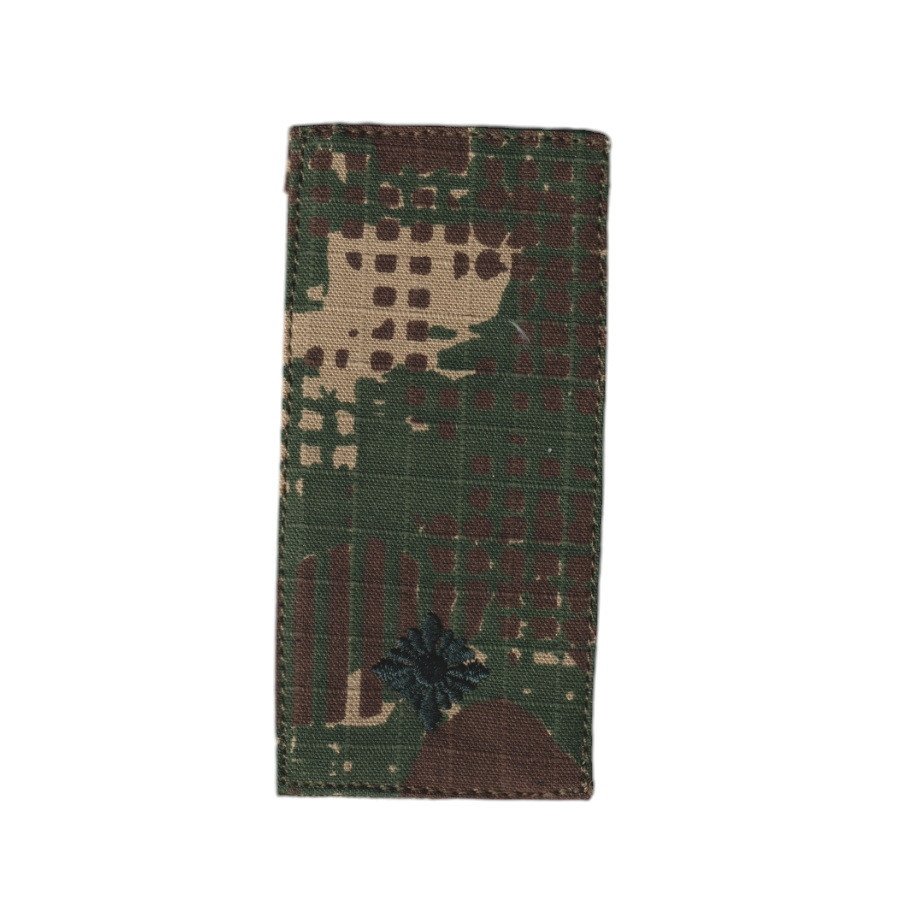 Погон молодший лейтенант військовий / армійський шеврон ЗСУ, чорний колір на фоні хижак. 10 см * 5 см, фото 1