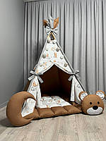 Вігвам Ведмежата на кулях 1 БОНБОН Повний комплект, вігвам для дітей, вігвам для хлопчика, вігвам для дівчинки, дитяча палатка