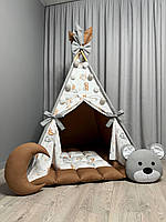 Вігвам Ведмежата на кулях 2 БОНБОН Повний комплект, вігвам для дітей, вігвам для хлопчика, вігвам для дівчинки, дитяча палатка