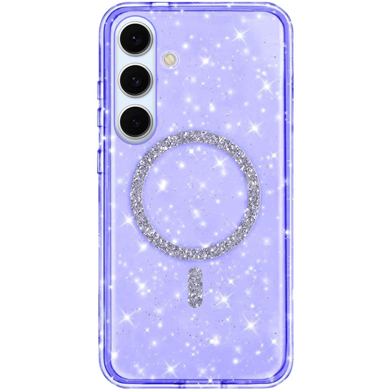 Блискучий чохол Eclipse Sparkle with MagSafe для Samsung Galaxy S25 | Galaxy MagFit Purple