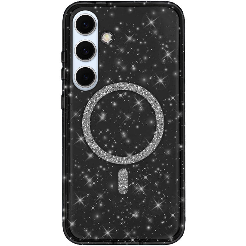 Блискучий чохол Eclipse Sparkle with MagSafe для Samsung Galaxy S25 | Galaxy MagFit Black