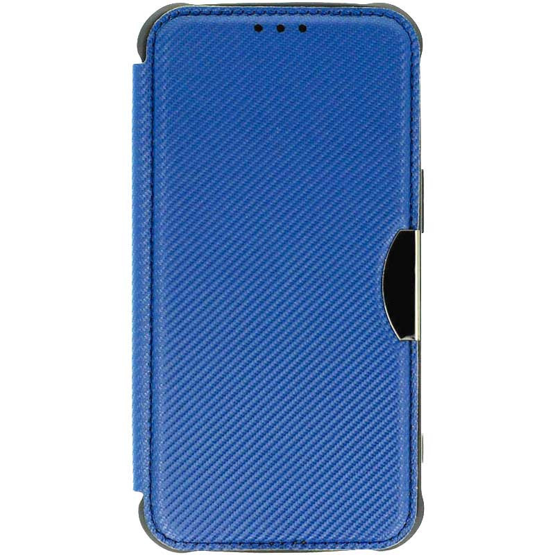 Шкіряний чохол книжка GETMAN Razor Carbon Style для Samsung Galaxy A26 5G | Тиснення під карбон Blue