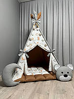 Вігвам Ведмежата на кулях 3 БОНБОН Повний комплект, вігвам для дітей, вігвам для хлопчика, вігвам для дівчинки, дитяча палатка